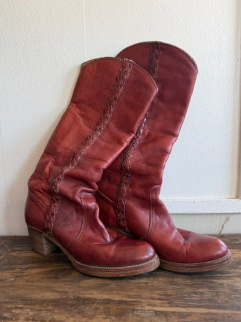 Vintage Frye Campus Boot with Braid